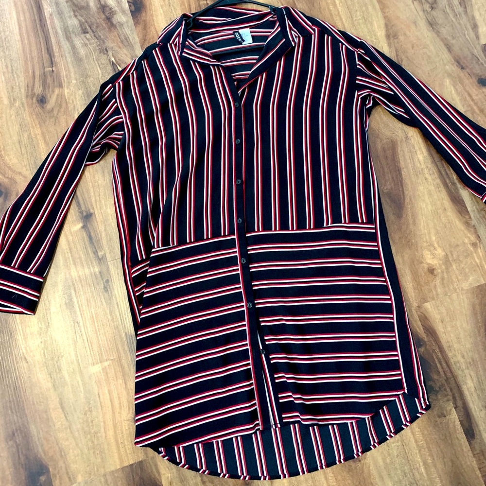 Striped oversized shirt dress. Runs like a M/L